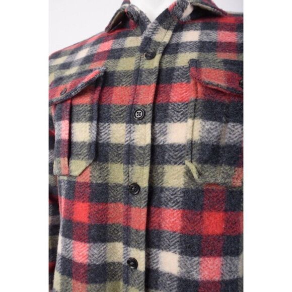 Johnnie-O Mens Gilroy Fleece Shirt Jacket Malibu Red Plaid M Medium NWT $198 - Picture 4 of 6